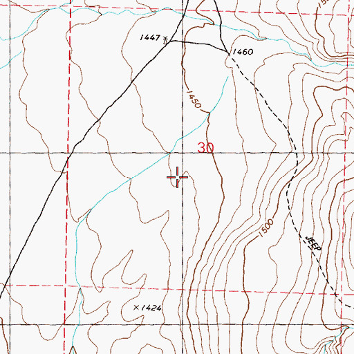 Topographic Map of Spanish Springs Census Designated Place, NV