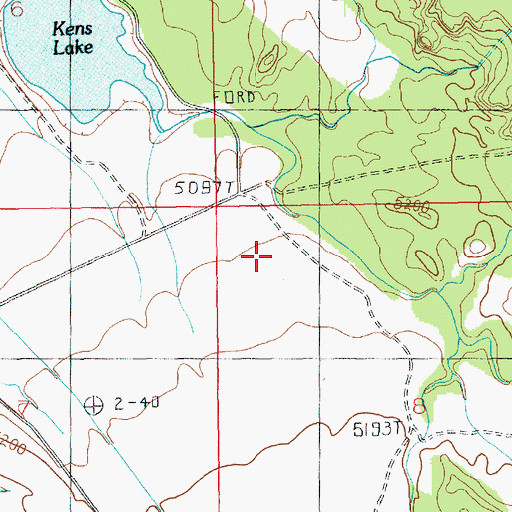 Topographic Map of Spanish Valley Census Designated Place, UT