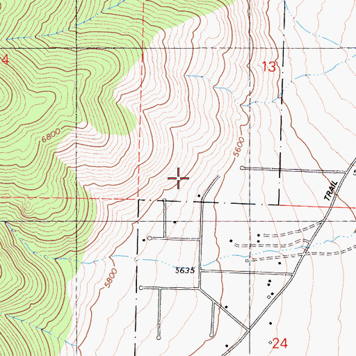 Topographic Map of Mesa Vista Census Designated Place, CA