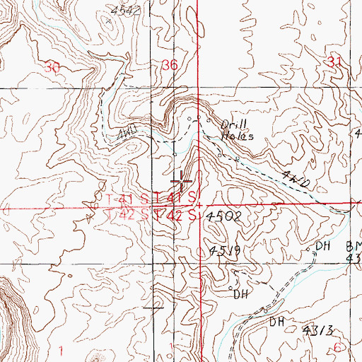 Topographic Map of Mexican Hat Census Designated Place, UT