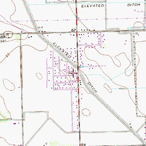 Topographic Map of Mila Doce Census Designated Place, TX