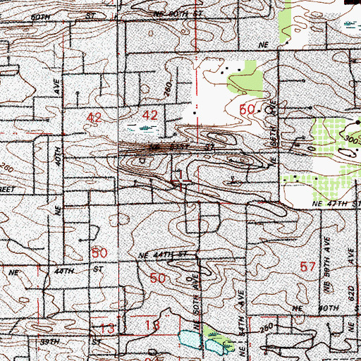 Topographic Map of Minnehaha Census Designated Place, WA