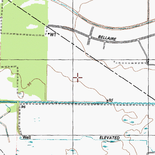 Topographic Map of Mission Bend Census Designated Place, TX