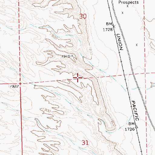 Topographic Map of Moapa Town Census Designated Place, NV