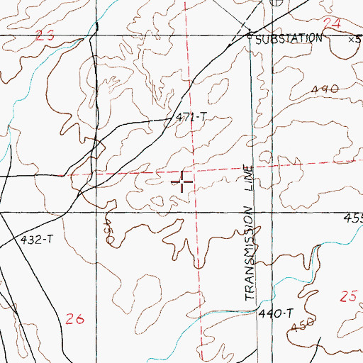 Topographic Map of Moapa Valley Census Designated Place, NV