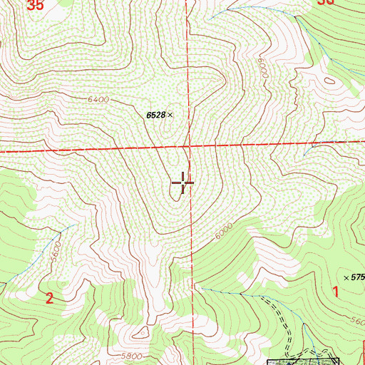 Topographic Map of Mohawk Vista Census Designated Place, CA