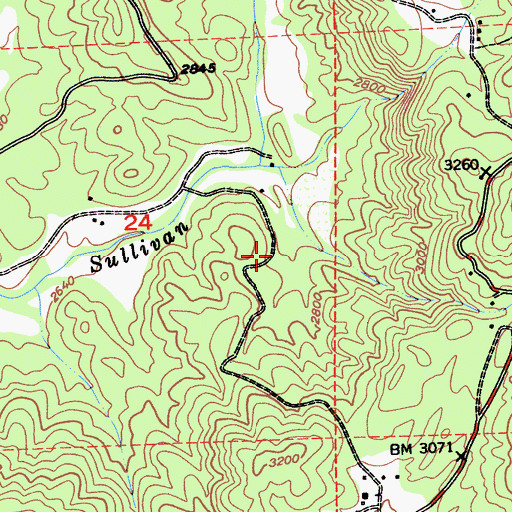 Topographic Map of Mono Vista Census Designated Place, CA