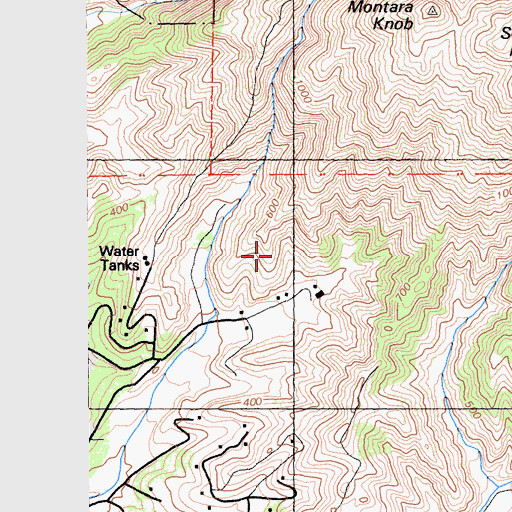 Topographic Map of Montara Census Designated Place, CA
