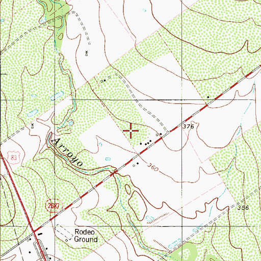 Topographic Map of Morales-Sanchez Census Designated Place, TX