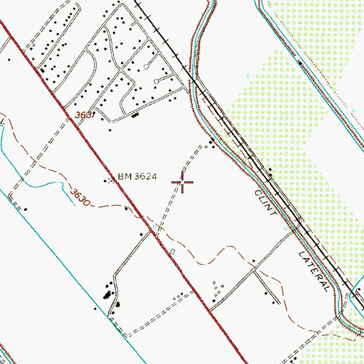 Topographic Map of Morning Glory Census Designated Place, TX