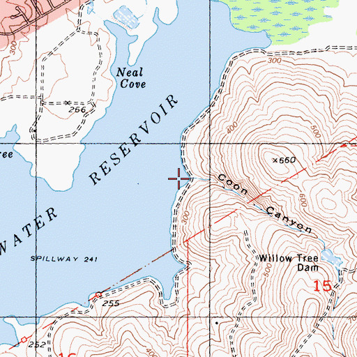 Topographic Map of Coon Canyon, CA