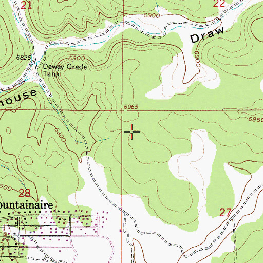 Topographic Map of Mountainaire Census Designated Place, AZ