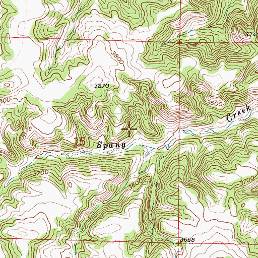 Topographic Map of Muddy Census Designated Place, MT