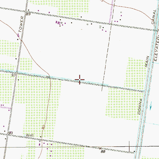 Topographic Map of Muniz Census Designated Place, TX