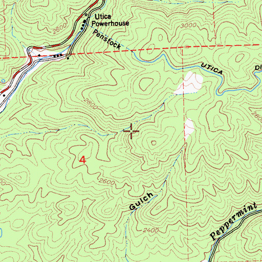 Topographic Map of Murphys Census Designated Place, CA