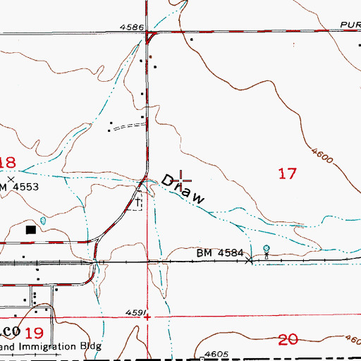 Topographic Map of Naco Census Designated Place, AZ