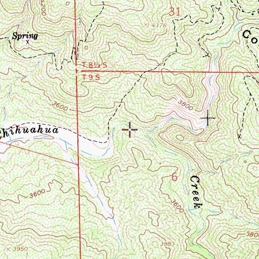 Topographic Map of Cooper Canyon, CA