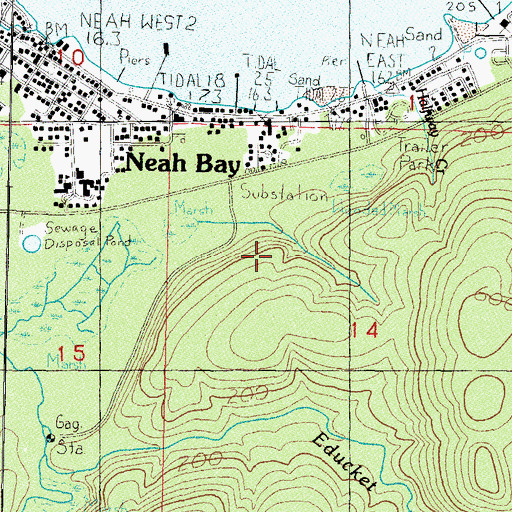 Topographic Map of Neah Bay Census Designated Place, WA