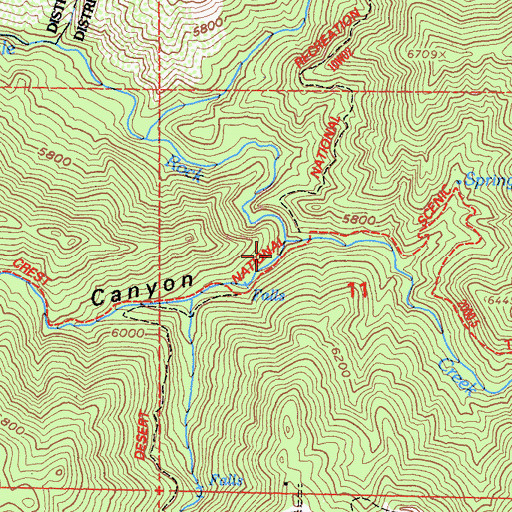 Topographic Map of Cooper Canyon, CA