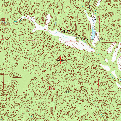Topographic Map of New Eucha Census Designated Place, OK