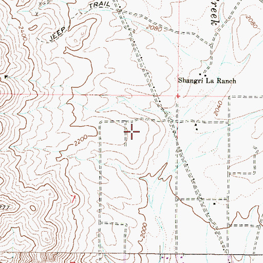 Topographic Map of New River Census Designated Place, AZ