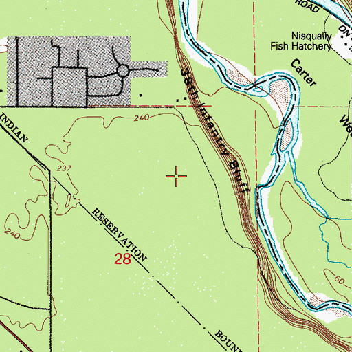Topographic Map of Nisqually Indian Community Census Designated Place, WA