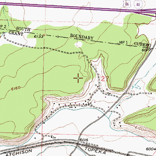 Topographic Map of North Acomita Village Census Designated Place, NM
