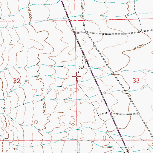 Topographic Map of North Rock Springs Census Designated Place, WY