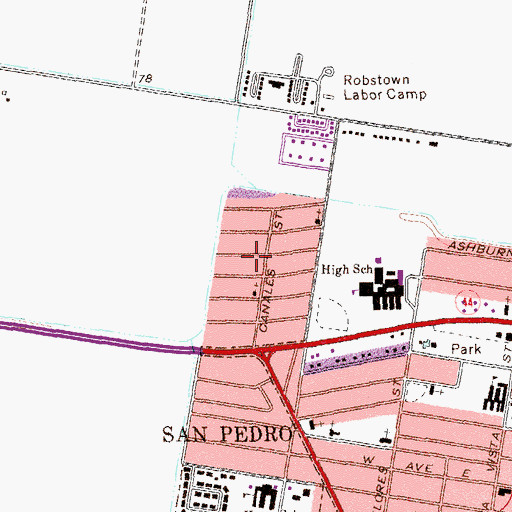Topographic Map of North San Pedro Census Designated Place, TX