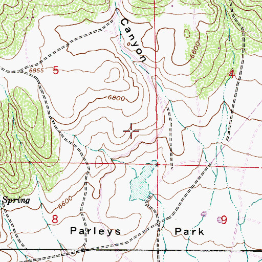 Topographic Map of North Snyderville Basin Census Designated Place, UT
