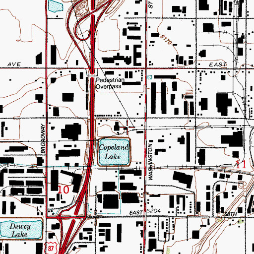 Topographic Map of North Washington Census Designated Place, CO