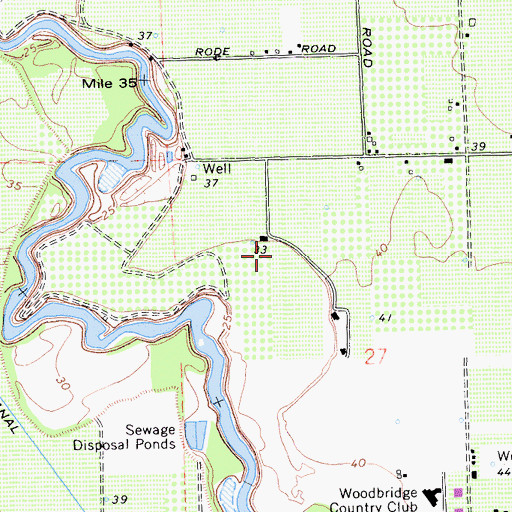 Topographic Map of North Woodbridge Census Designated Place (historical), CA