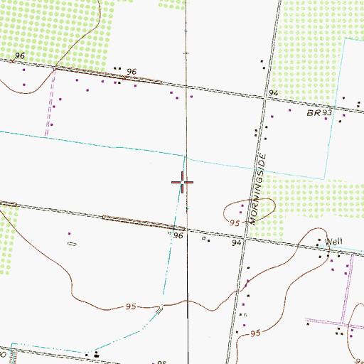 Topographic Map of Murillo Census Designated Place, TX