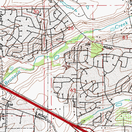Topographic Map of Oak Hills Census Designated Place, OR
