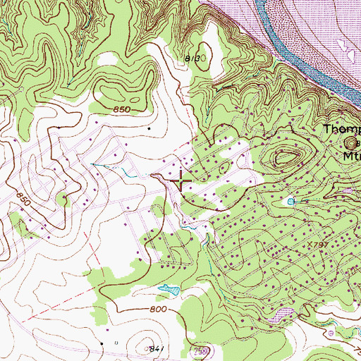 Topographic Map of Oak Trail Shores Census Designated Place, TX