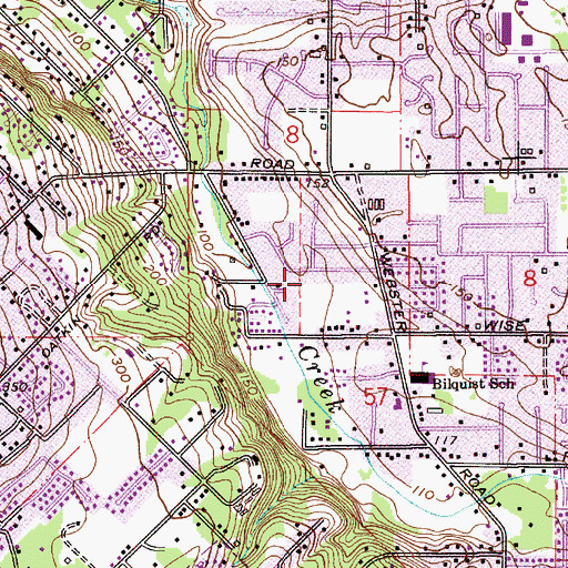 Topographic Map of Oatfield Census Designated Place, OR