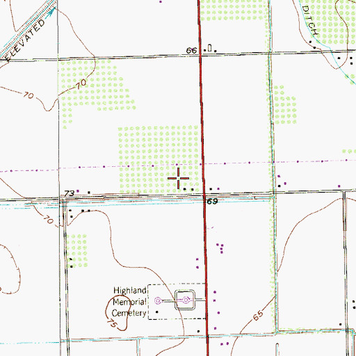 Topographic Map of Olivarez Census Designated Place, TX
