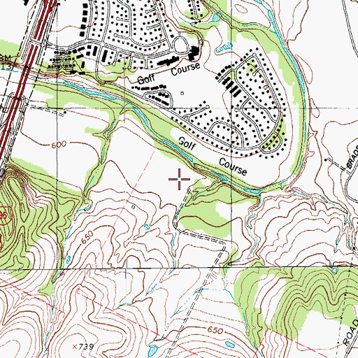 Topographic Map of Onion Creek Census Designated Place (historical), TX