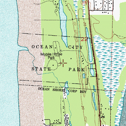 Topographic Map of Oyehut-Hogans Corner Census Designated Place (historical), WA