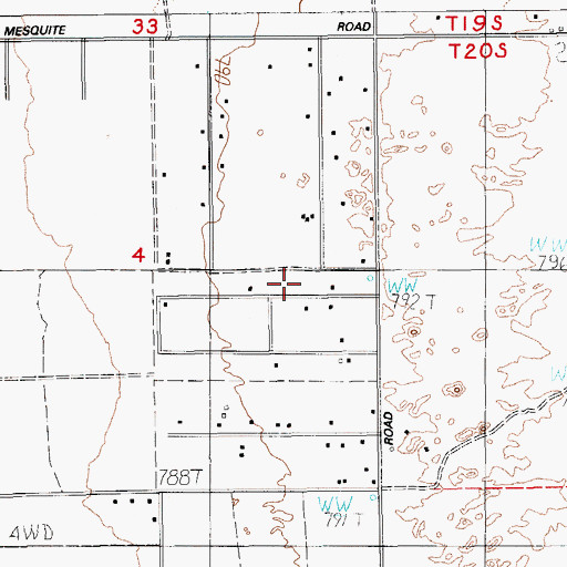 Topographic Map of Pahrump Census Designated Place, NV