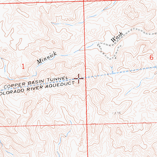 Topographic Map of Copper Basin Tunnel, CA