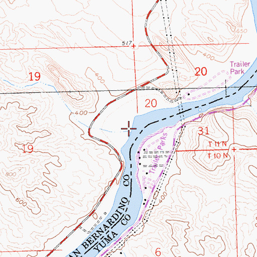 Topographic Map of Copper Basin Wash, CA