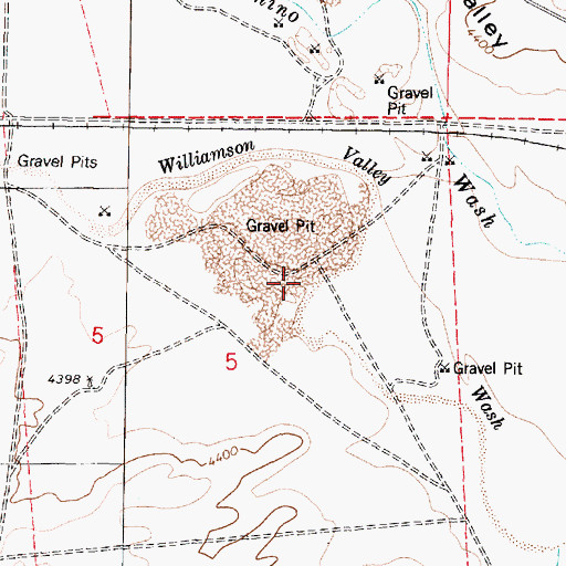 Topographic Map of Paulden Census Designated Place, AZ