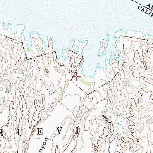 Topographic Map of Copper Canyon, CA