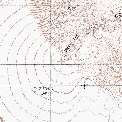 Topographic Map of Copper Canyon, CA
