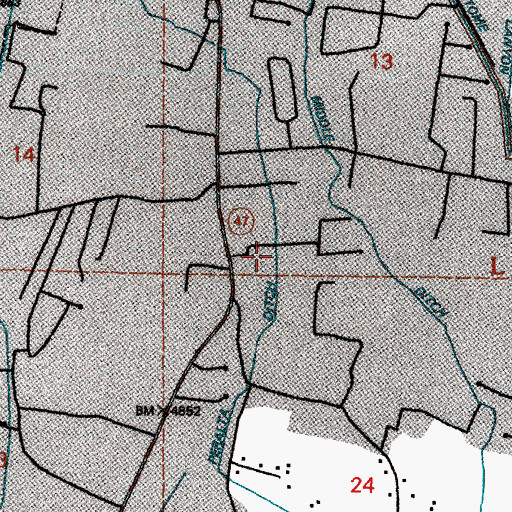 Topographic Map of Peralta Census Designated Place (historical), NM