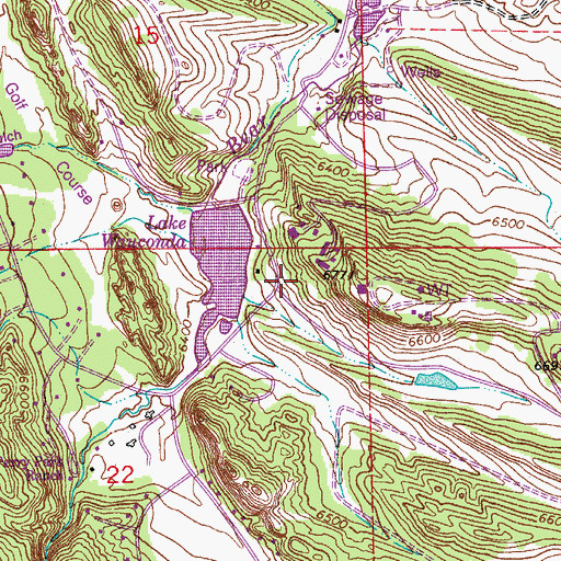 Topographic Map of Perry Park Census Designated Place, CO
