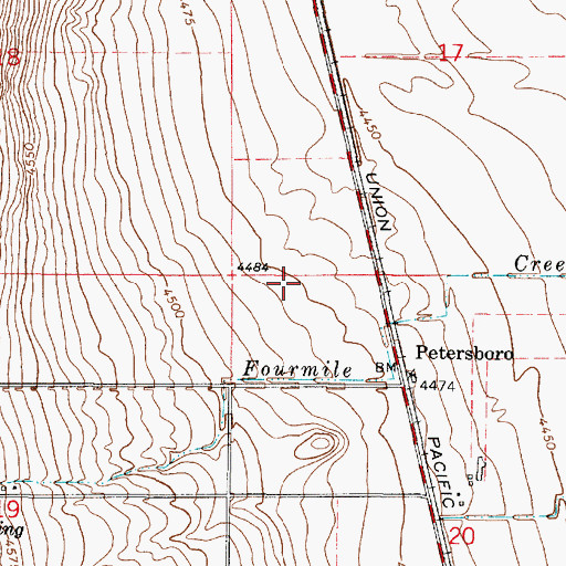 Topographic Map of Peter Census Designated Place, UT