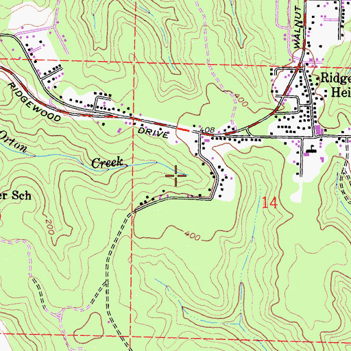 Topographic Map of Pine Hills Census Designated Place, CA