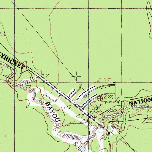 Topographic Map of Pinewood Estates Census Designated Place, TX